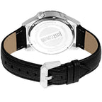 Black Leather Dress Watch