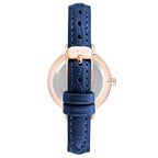Blue Leather Dress Watch