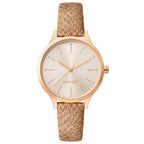 Multicolor Leather Dress Watch
