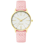 Multicolor Leather Dress Watch