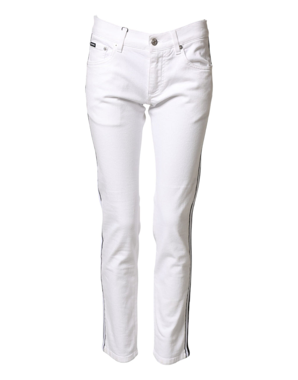 White Cotton Stretch Skinny Men Denim Jeans