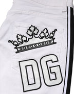 White Cotton Stretch Skinny Men Denim Jeans