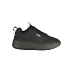 Black Polyurethane Women Sneaker