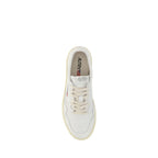 White Calf Leather Bos Taurus Sneakers