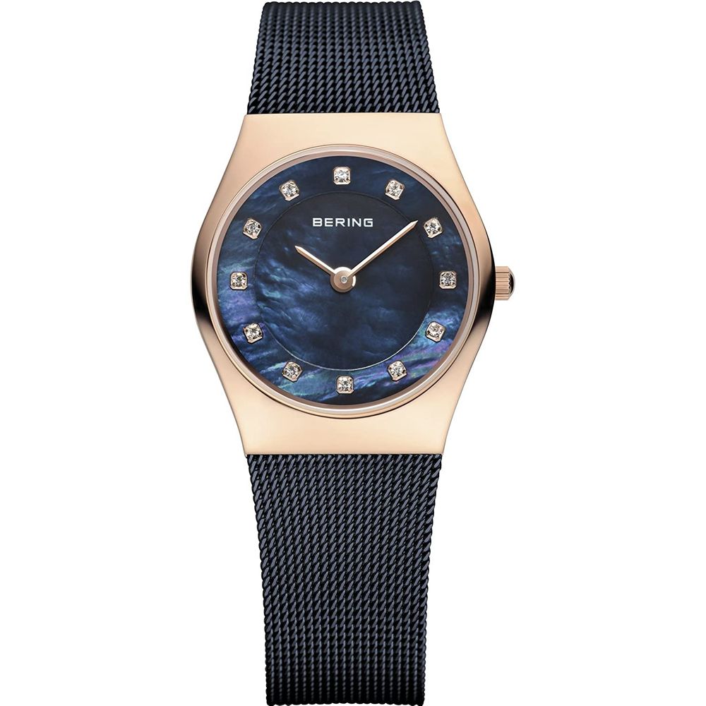 Blue Stainless Steel Dress Watch