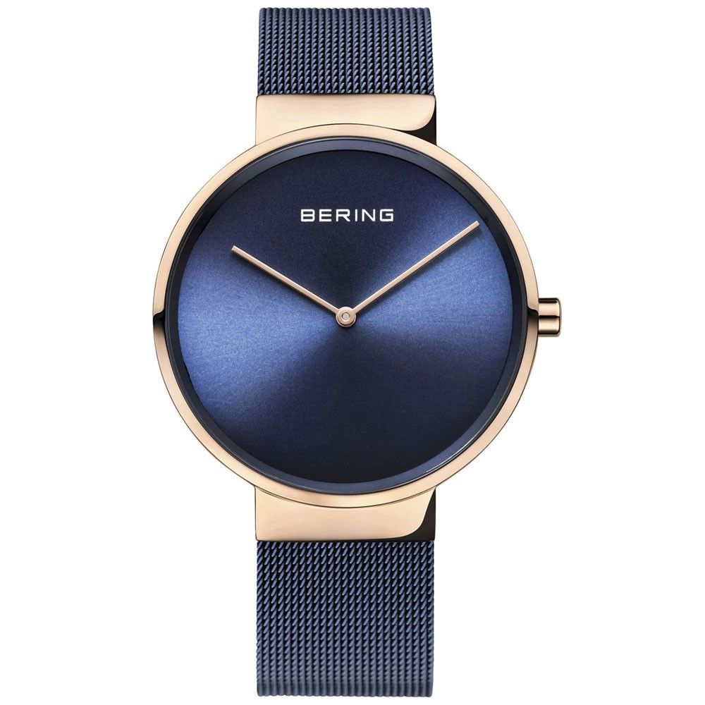 Blue Stainless Steel Dress Watch