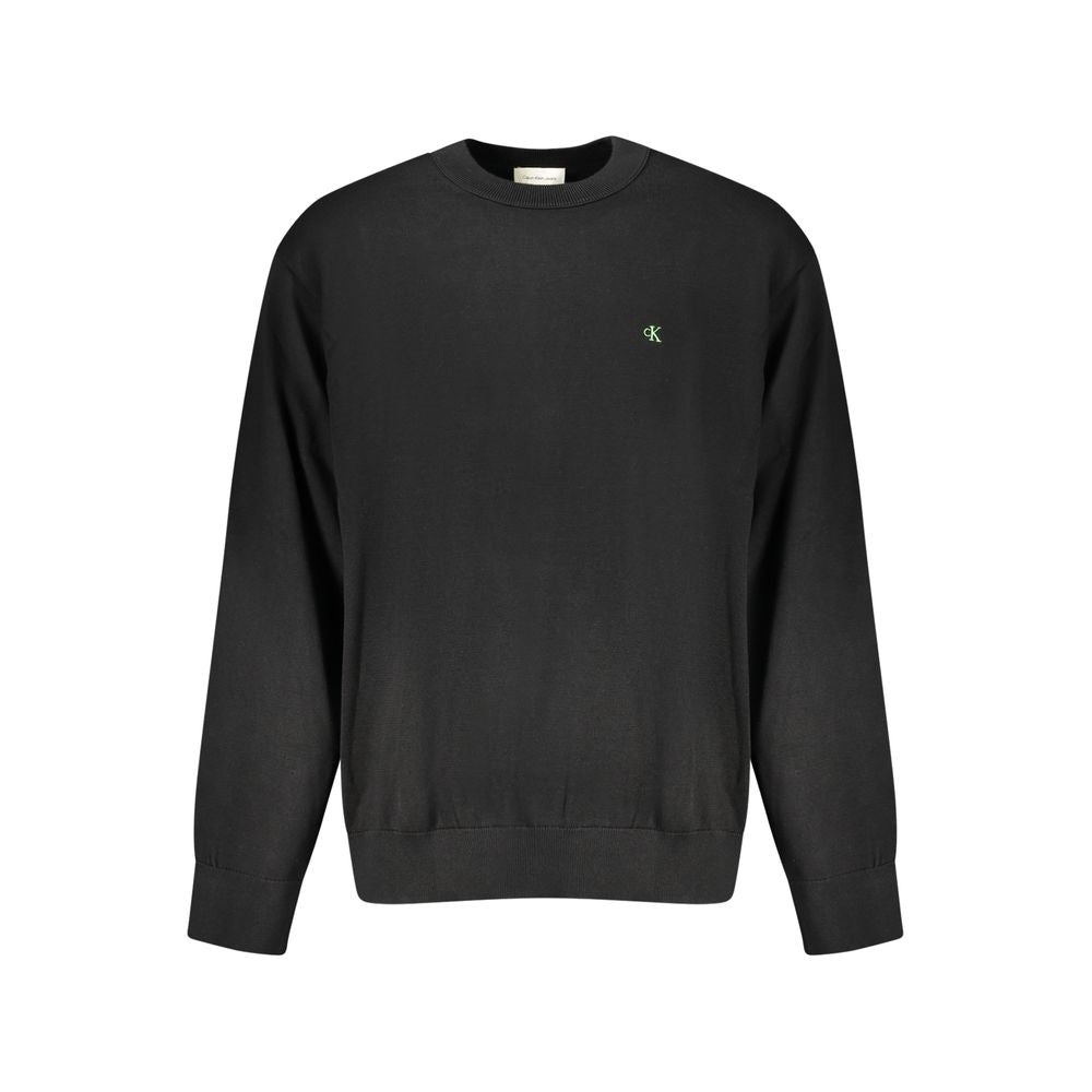 Black Cotton Men's Sweater