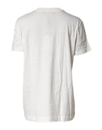 White Logo Crew Neck Short Sleeves T-shirt
