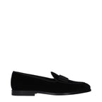 Black Velvet Slip-On Loafers
