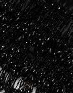 Black Nylon Embellished Lace Mini Skirt