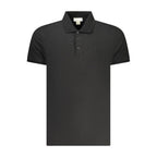 Black Cotton Men Polo Shirt