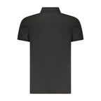 Black Cotton Men Polo Shirt