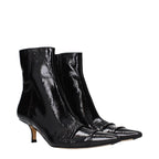 Black Leather Ankle Boots