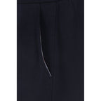 Blue Cotton Athletic Pants