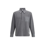 Gray Cotton Polo Shirt