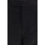 Black Cotton Chino Pants
