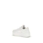 White Calf Leather Bos Taurus Platform Sneakers