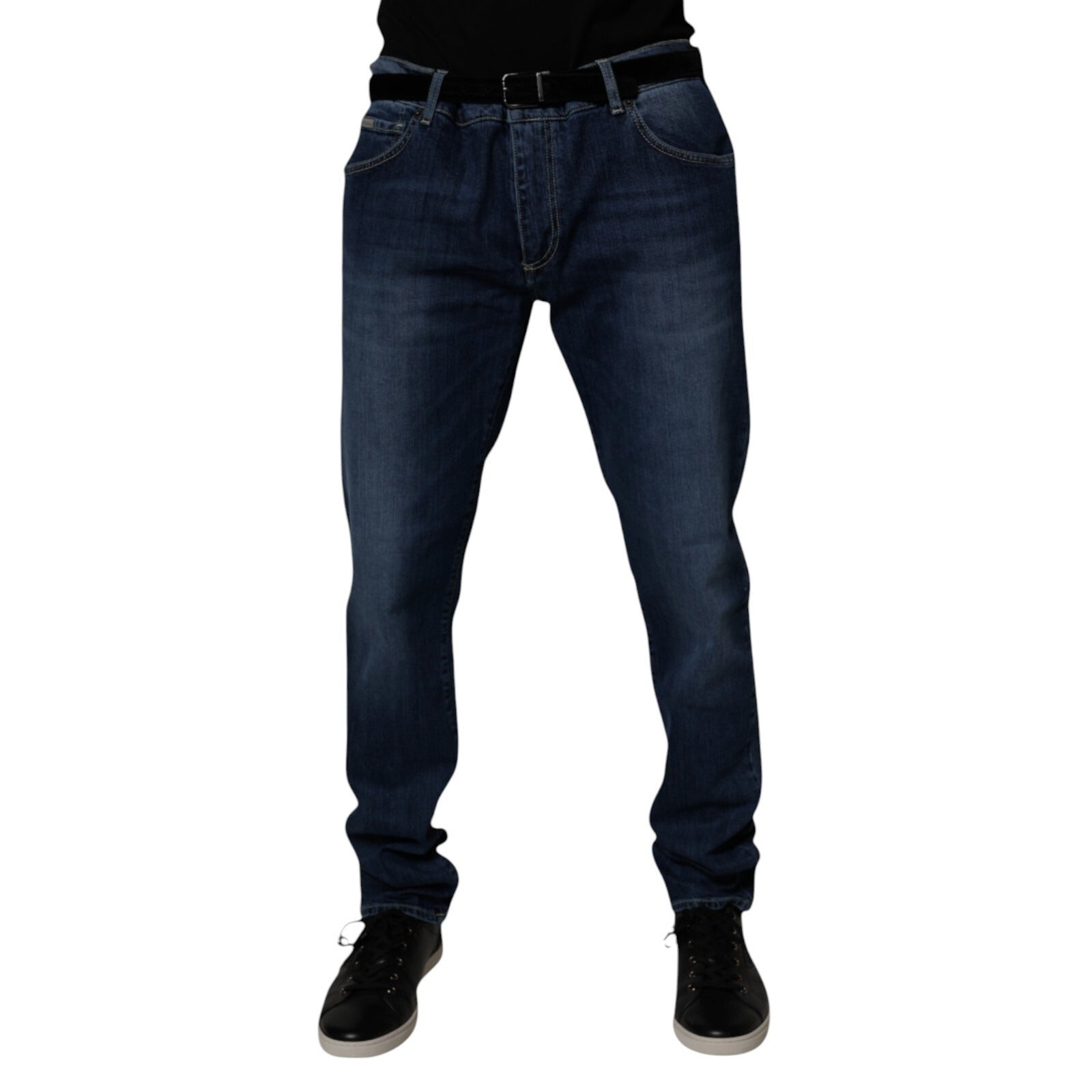 Blue Washed Cotton Stretch SkinnyDenim Jeans