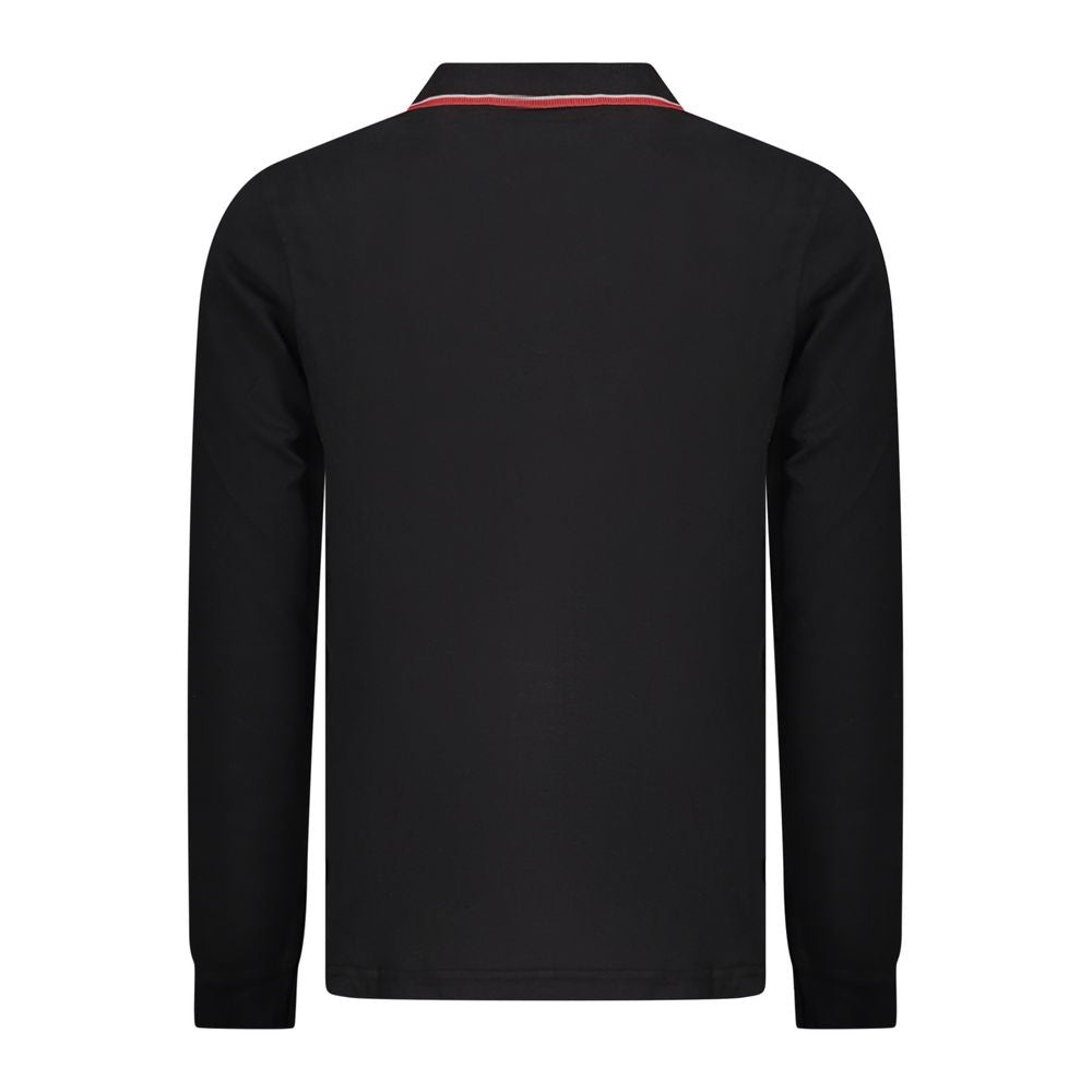 Black Cotton Men Polo Shirt