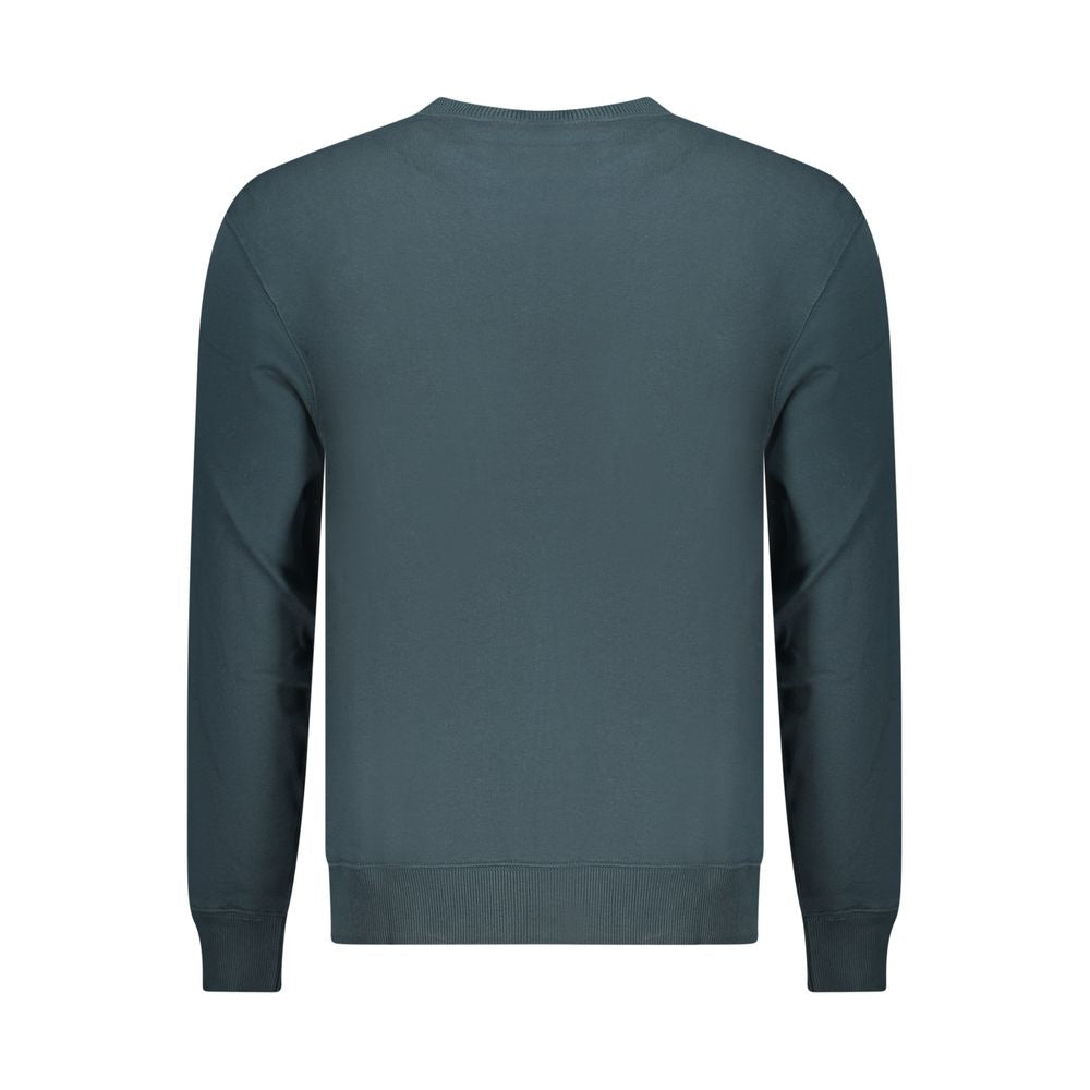 Blue Cotton Men Sweatshirt