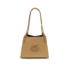 Beige Calf Leather Bos Taurus Shoulder Bag