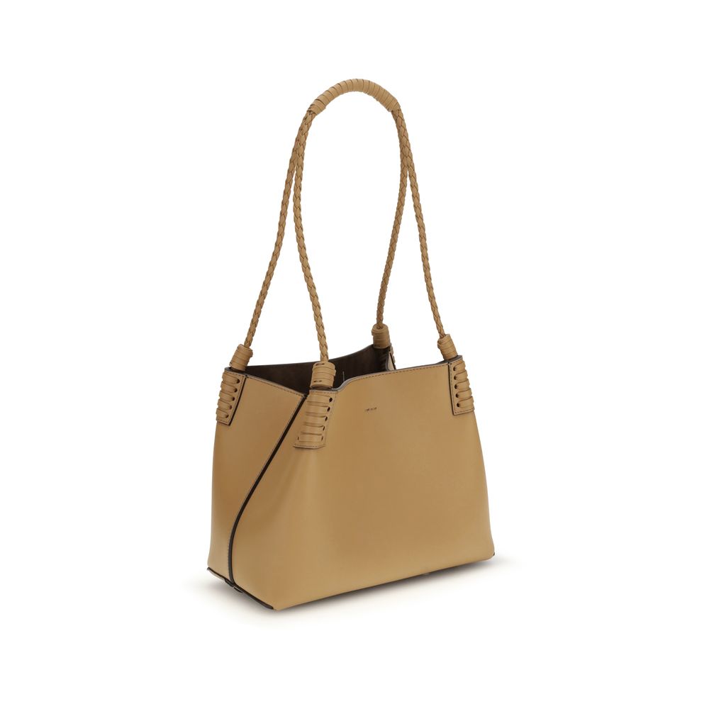 Beige Calf Leather Bos Taurus Shoulder Bag