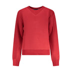 Red Cotton Women Sweatshirt