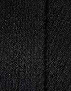 Black Cashmere Knit Shawl Fringes Scarf