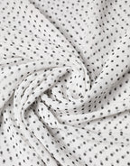White Polka Dot Polyester Shawl Scarf