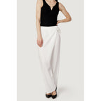 Cream Cotton Casual Pants