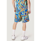 Blue Polyester Bermuda Shorts