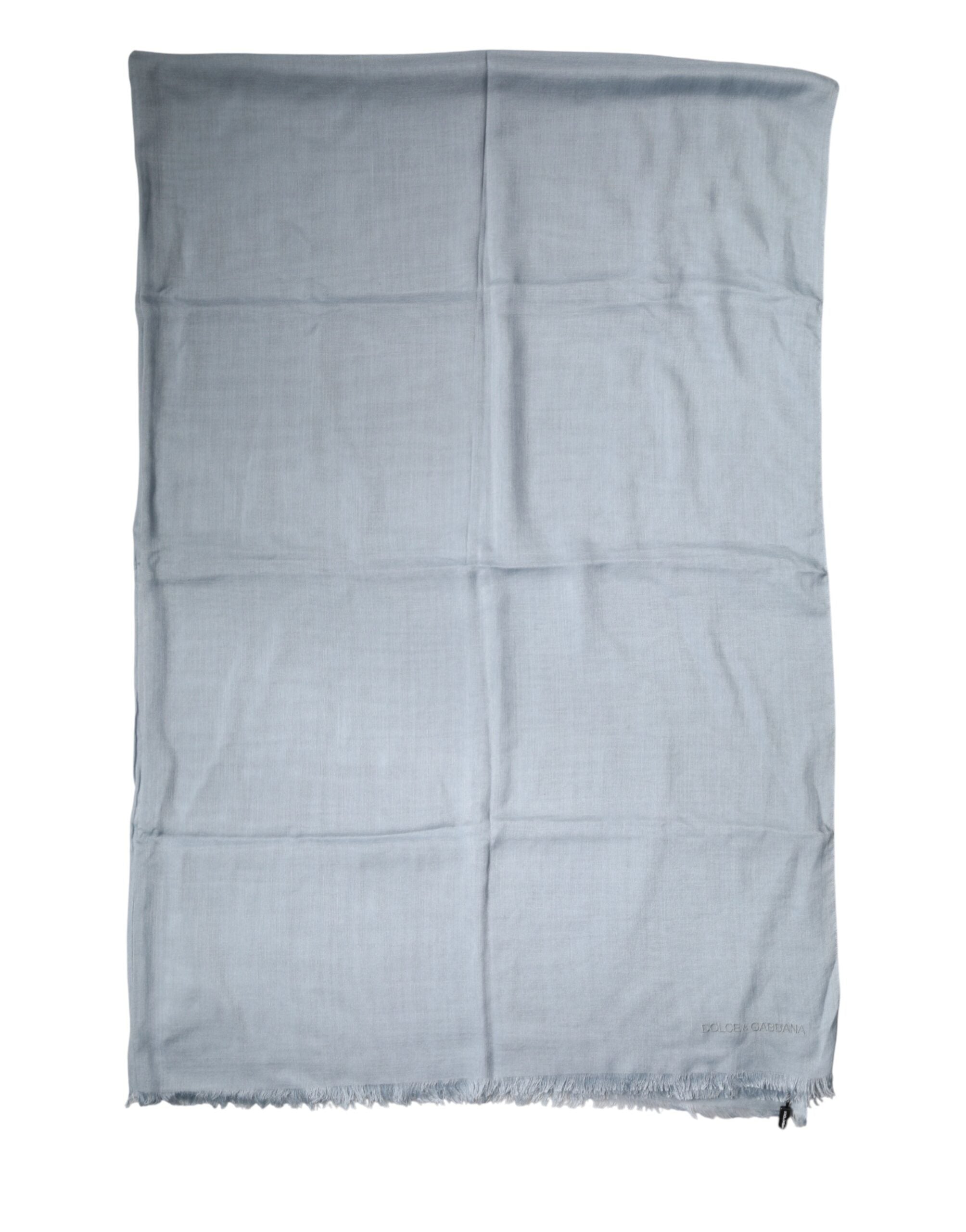 Light Blue Cashmere Knitted Shawl