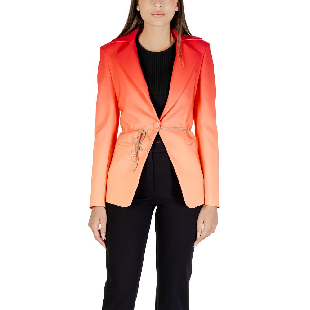 Orange Polyester Blazer