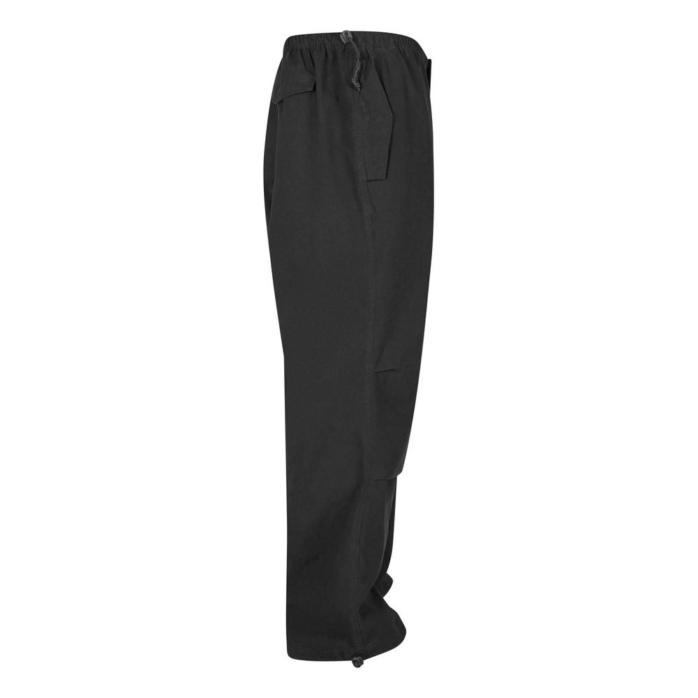 Black Cotton Casual Pants