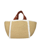 Beige Raffia Handbag