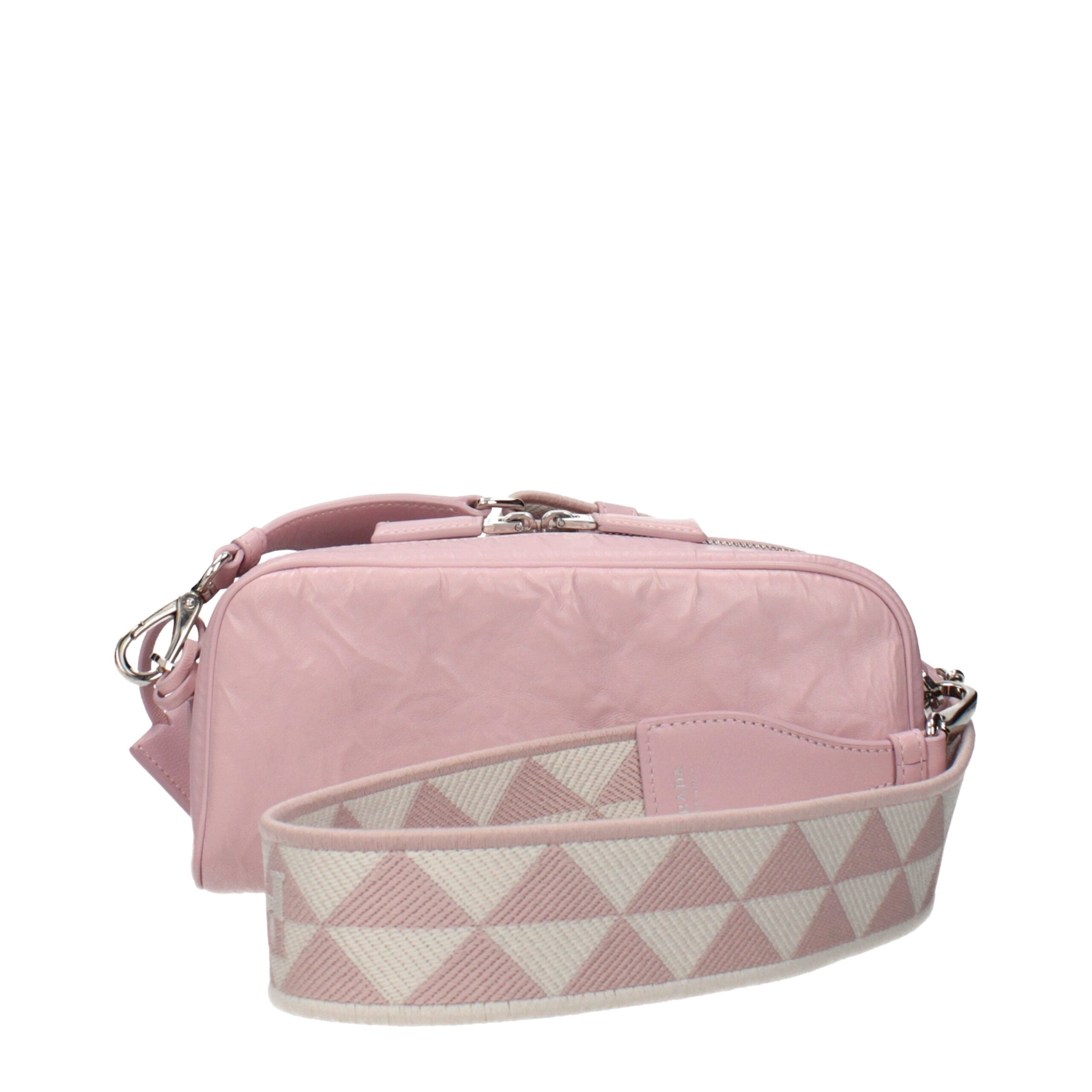 Pink Leather Crossbody Bag