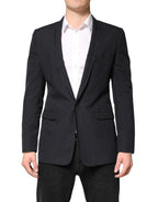 Black Stripes 1 Button Suit Jacket Blazer