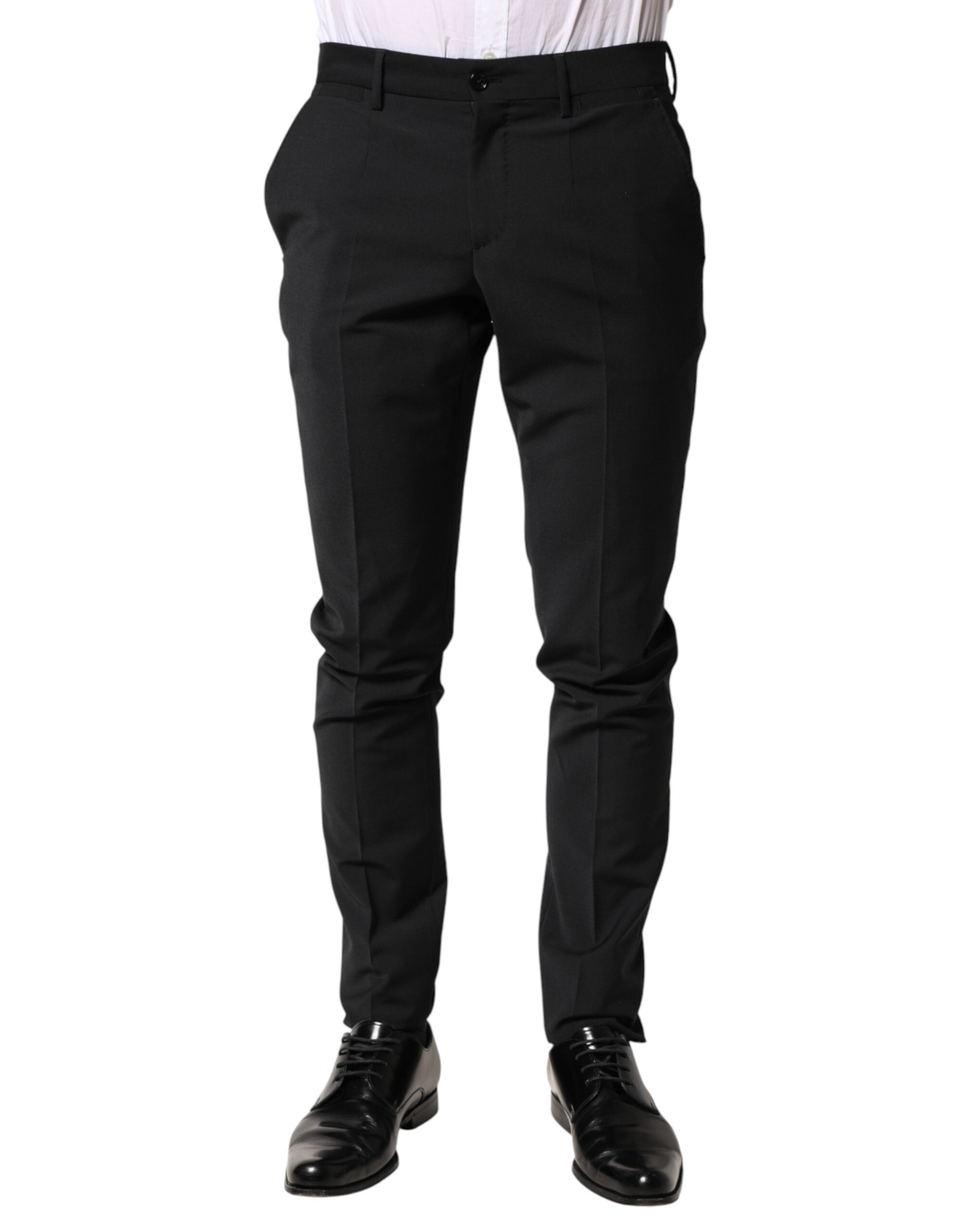 Black Wool Formal Dress Men Trouser Pants