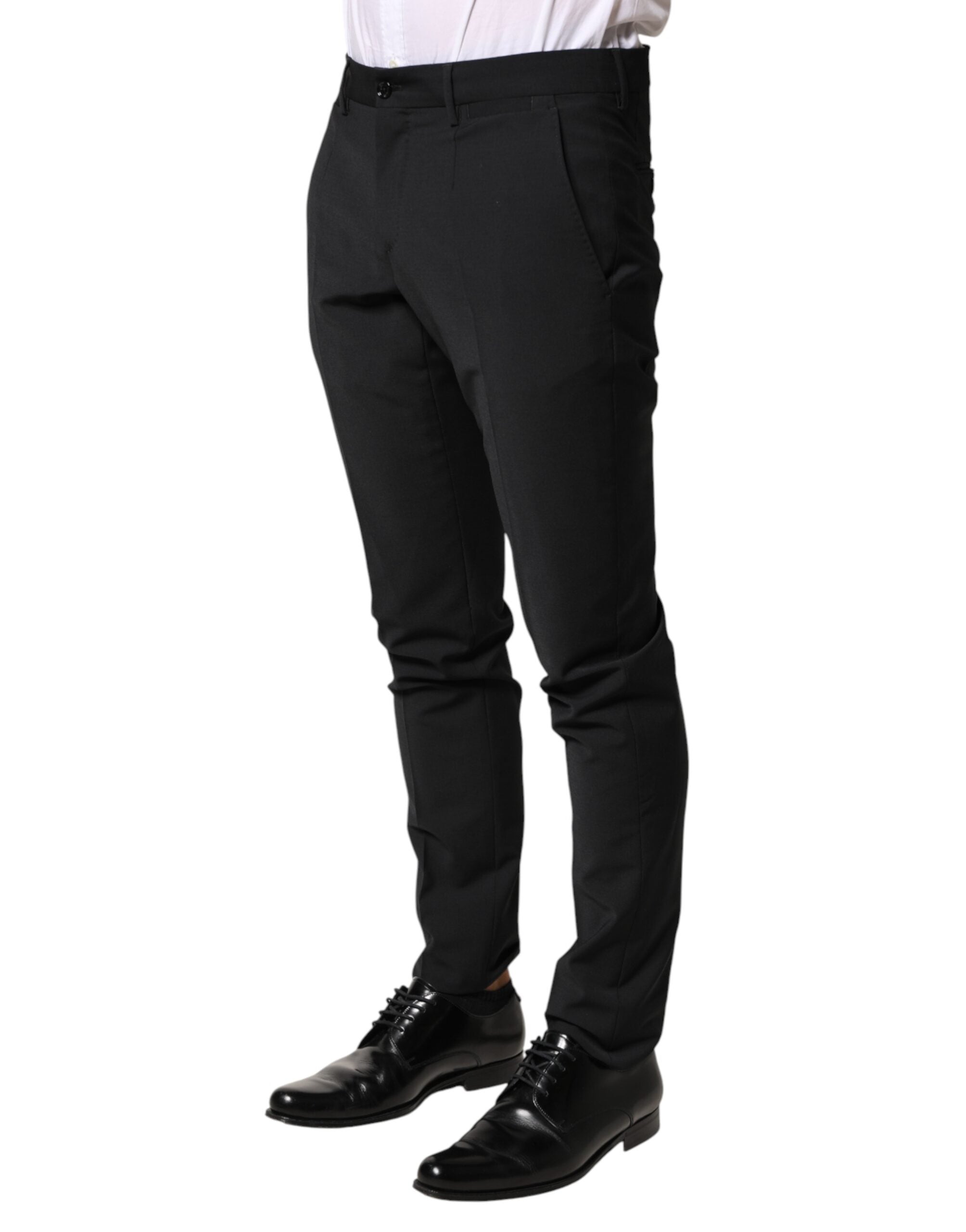 Black Wool Formal Dress Men Trouser Pants