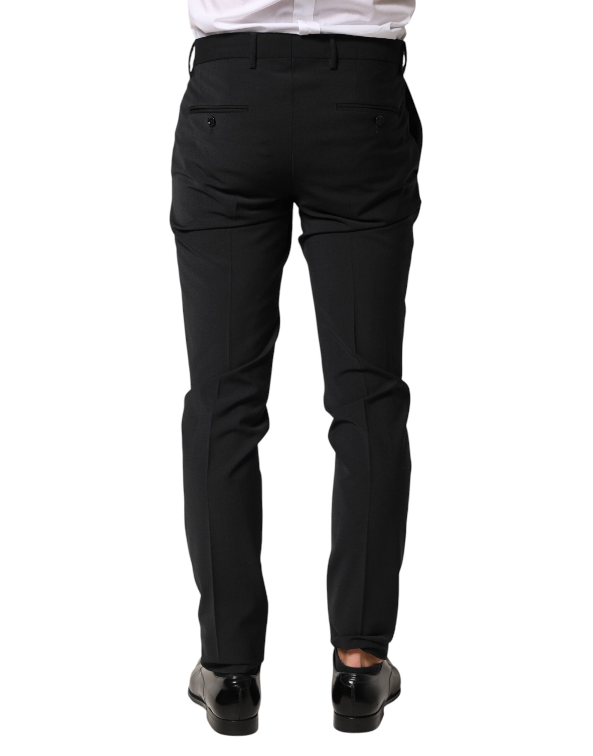 Black Wool Formal Dress Men Trouser Pants