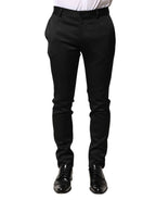 Black Viscose Dress Formal Men Trousers Pants