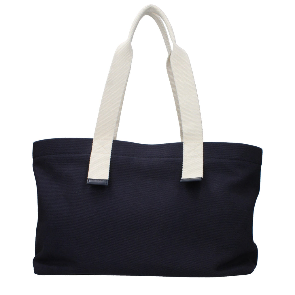 Blue Fabric Shoulder Bag