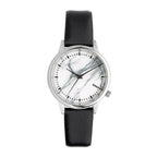 Black Leather Dress Watch