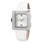 White Leather Dress Watch