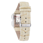 Beige Leather Dress Watch