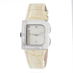 Beige Stainless Steel Dress Watch