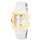 White Leather Dress Watch
