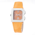 Orange Leather Dress Watch