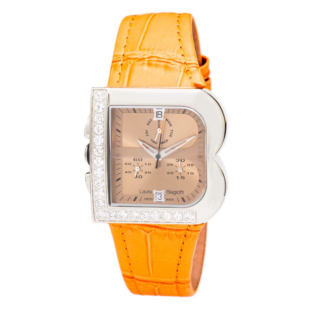Orange Leather Watch