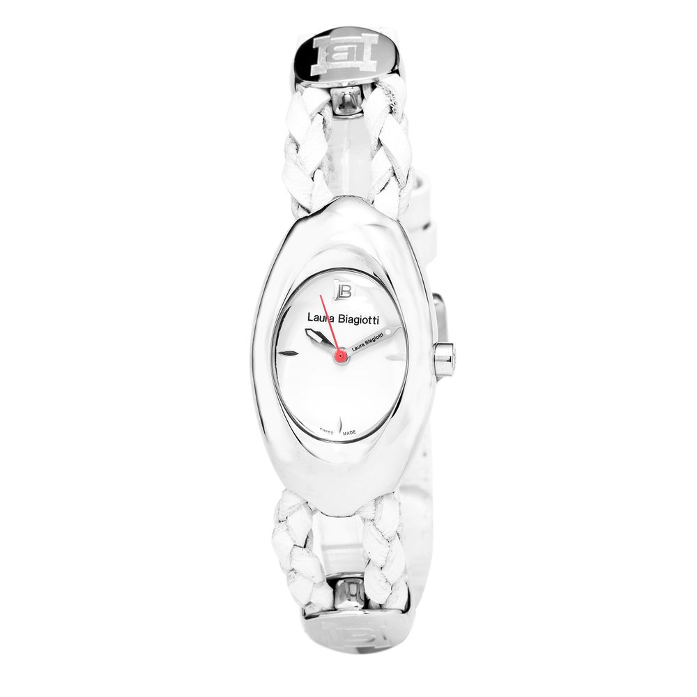 White Leather Dress Watch